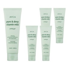 AVCA Pure & Deep 維他命低刺激弱酸性去角質凝膠, 120ml, 5個