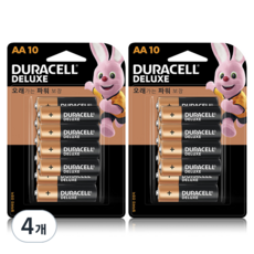 듀라셀 알카라인 AA건전지, 10개입, 4개