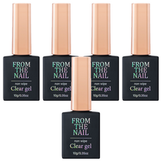 From the Nail Non Wipe Clear Gel Nail 10g, 透明, 5個