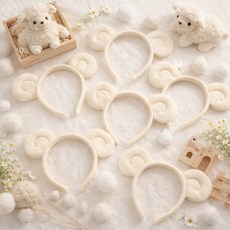 PARTYSHOW 一般款羊角髮箍, 混合顏色, 6個