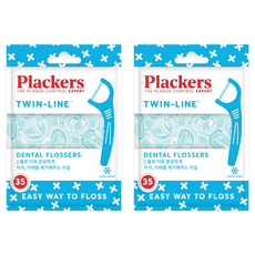 flackus 雙線牙線, 35支, 2包