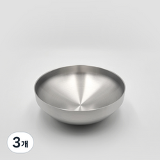 스텐 무광 이중턱 냉면기 21cm, 3개