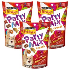 Friskies 喜躍 Party Mix 香酥餅 炙燒烤肉 貓零食, 60g, 3包
