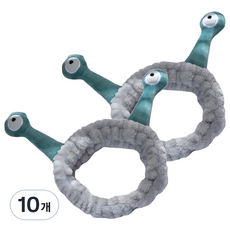 俏皮姐妹可愛洗臉髮帶, 10個, 綠色蝸牛