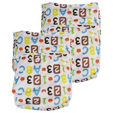 프리미엄 친환경 성인 천 기저귀 22 알파벳, 1개입, 2개