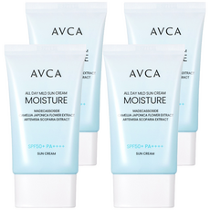 아브카 올데이 저자극 모이스춰 선크림 SPF50+ PA++++, 35ml, 4개