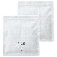 marna 極 白米保存袋 3kg x 2袋, 1組, 白