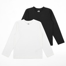 롤리트리 아동 베이직 긴팔 라운드넥 티셔츠 2매입