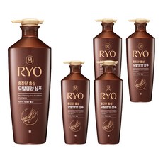 RYO 呂 紅金丹紅蔘豐盈養護洗髮精 白色花香, 820ml, 5瓶