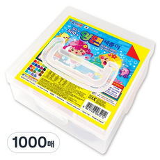 JONG IE NARA 雙面色紙 + 塑膠盒, 50色, 1000個