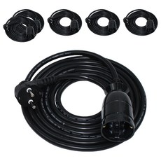 One Stop 高容量 1孔延長線 16A, 1.5m, 黑色, 6個