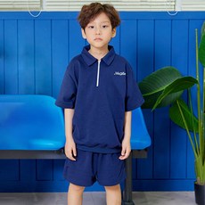 vavkids 兒童透氣半拉鍊上下裝套組