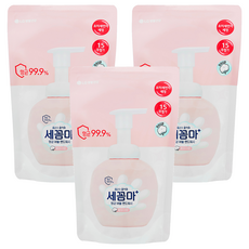 세균아꼼짝마 항균 버블 핸드워시 파우더향 리필, 200ml, 3개