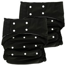 프리미엄 친환경 성인 천 기저귀 19 도트 블랙, 1개입, 2개