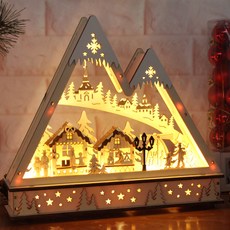 LED 인테리어 조명 우드 장식 조형물 저녁, 저녘, 1개