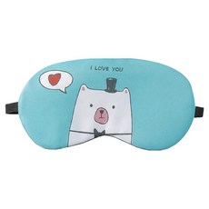 蕉蕉購物 可愛卡通冰敷袋眼罩 藍色, 1個, 1入