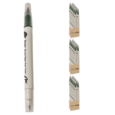 Pentel 飛龍文具 Brush Sign Pen Twin 雙頭柔繪筆 Set 10支, SESW30C-T115 Olive Green 橄欖綠, 1色, 3盒