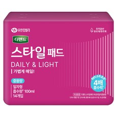 디펜드 여성용 스타일 데일리 패드 일자형, 14개입, 1개