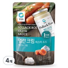 청정원 싱글 파우치 명란 크림 소스, 150g, 4개