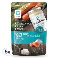 청정원 싱글 파우치 명란 크림 소스, 150g, 5개