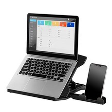 스모글 길이조절 회전가능 노트북 태블릿 거치대, 블랙, 1개