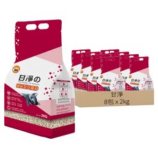 甘淨 破碎型豆腐貓砂, 無香味, 2kg, 8包