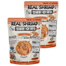 REAL SHRIMP CHEEK by JUNGSAEWOO 真蝦脆餅 咖哩炒螃蟹口味, 2包, 60g