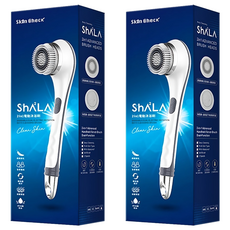 SHASHALA 2合1電動沐浴刷 深層清潔、溫和去角質、IPX6防水 給您舒適沐浴體驗, 單一顏色, 2支