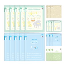 PENPIA 學生印花音樂筆記本, 隨機出貨, 30入