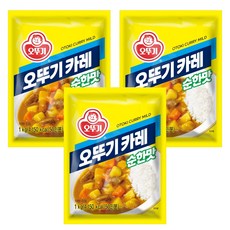 오뚜기 카레 순한맛, 1kg, 3개