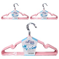 兒童防滑衣架 10入, 顏色隨機, 3組