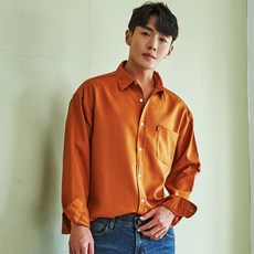 大碼俱樂部男式 JIN 純色口袋襯衫