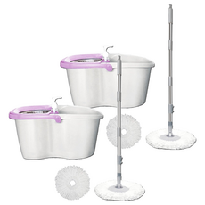 WHOLE HEIGHT 闔樂泰 迷你轉轉拖 4件組, 不鏽鋼材質, 手壓式脫水, 2組