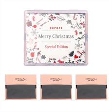 varuza 聖誕系列印花鏡盒吸油面紙, 400張, 1套