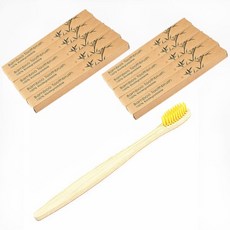 CALLIOPE 盒裝竹製牙刷 黃色, 10個, 1入