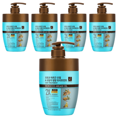 엘라스틴 모로코 아르간 오일 & 모링가 영양 2X 트리트먼트, 700ml, 5개