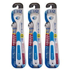 EBiSU 惠百施 口臭對策舌苔3列軟毛清潔刷 B-D3 顏色隨機, 3支, 20.5g