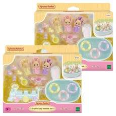 EPOCH Sylvanian Families 森林家族 牛奶兔三胞胎沐浴遊戲組 5707, 2個
