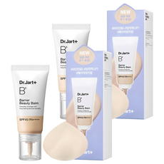 닥터자르트 더메이크업 비쓰리 베리어 뷰티밤 BB크림 SPF45 PA++++ + 퍼프 세트, 1호 라이트(BB크림), 30ml, 2개