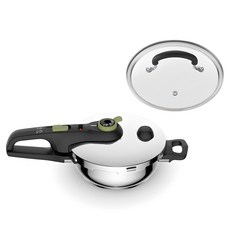 Tefal 特福 壓力鍋 2L+玻璃鍋蓋, 銀色, 1組