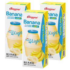 Binggrae Banana Flavored Milk 香蕉牛奶 保久乳飲品, 200ml, 3個