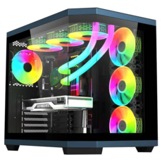 AITC 艾格 KINGSMAN TiTan ARGB電腦電競機殼 ATX ARGB風扇 4個 + TypeC 426 x 285 x 398mm 黑色, KINGSMAN TiTan ARGB