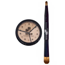 ttmax 陶瓷肌三色遮瑕組 SPF15 附粉底遮瑕兩用刷, 3色膚色 + 黑色刷柄, 1組