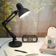現代彈簧桌上型檯燈, 黑色