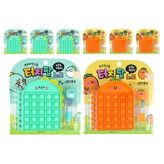 Pinkfoot Touch Pop立體封面筆記本+造型原子筆, 4組, 橘色+薄荷綠