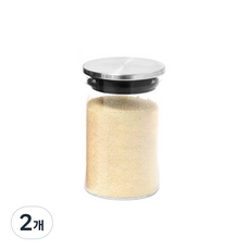 NHB 不鏽鋼玻璃密封調味罐, 240ml, 2個