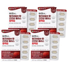 유한메디카 밀크씨슬엔 탑 간건강 플러스 활력업 36g, 60정, 4개