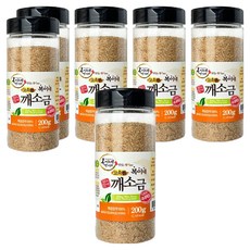 복이네먹거리 고소한 참깨 100% 깨소금 용기형, 200g, 6개