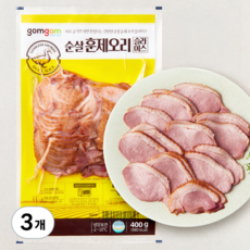 곰곰 순살 훈제 오리 슬라이스, 400g, 3개