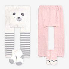 HI BABY CLUB 兒童小熊印花睡褲 2入+襪子 2雙